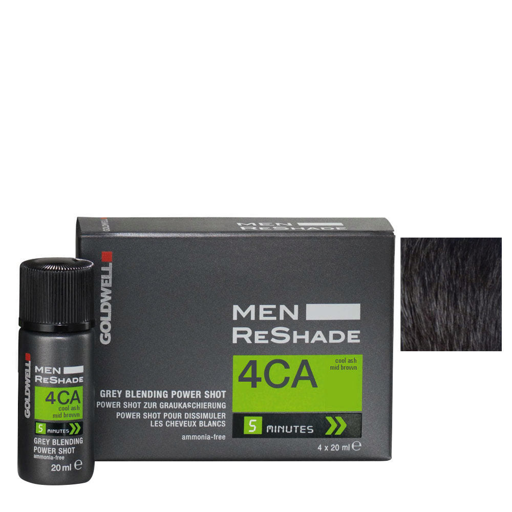 Goldwell Color Men Reshade 4CA Cenere Freddo Castano Medio 4x20ml - tinta uomo