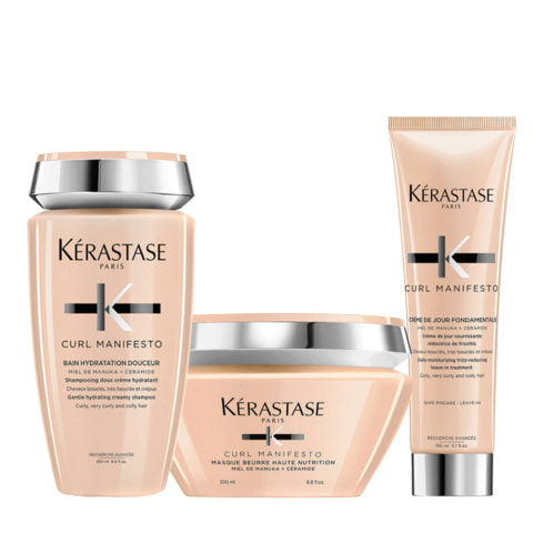Kerastase Curl Manifesto Balsamo Idratante per Capelli Ricci, 250ml X2