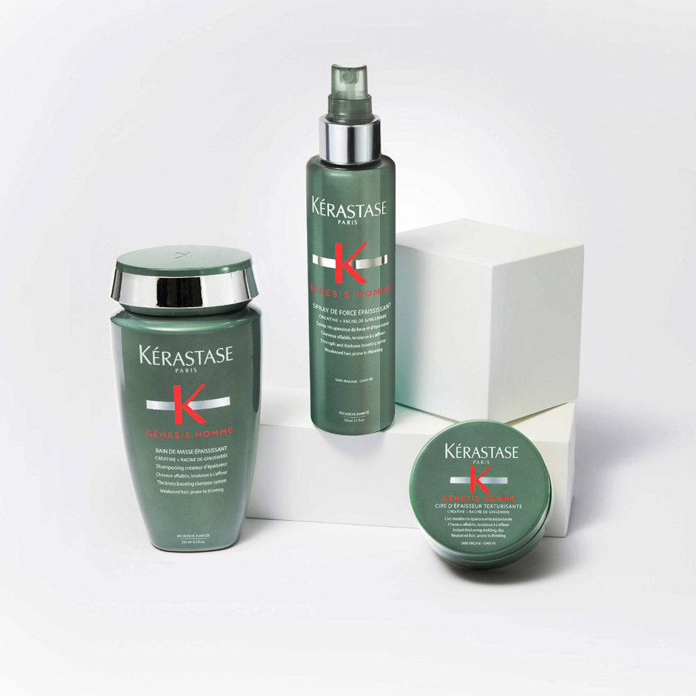 Kerastase Genesis Homme: shampoo, spray e cera texturizzante per capelli