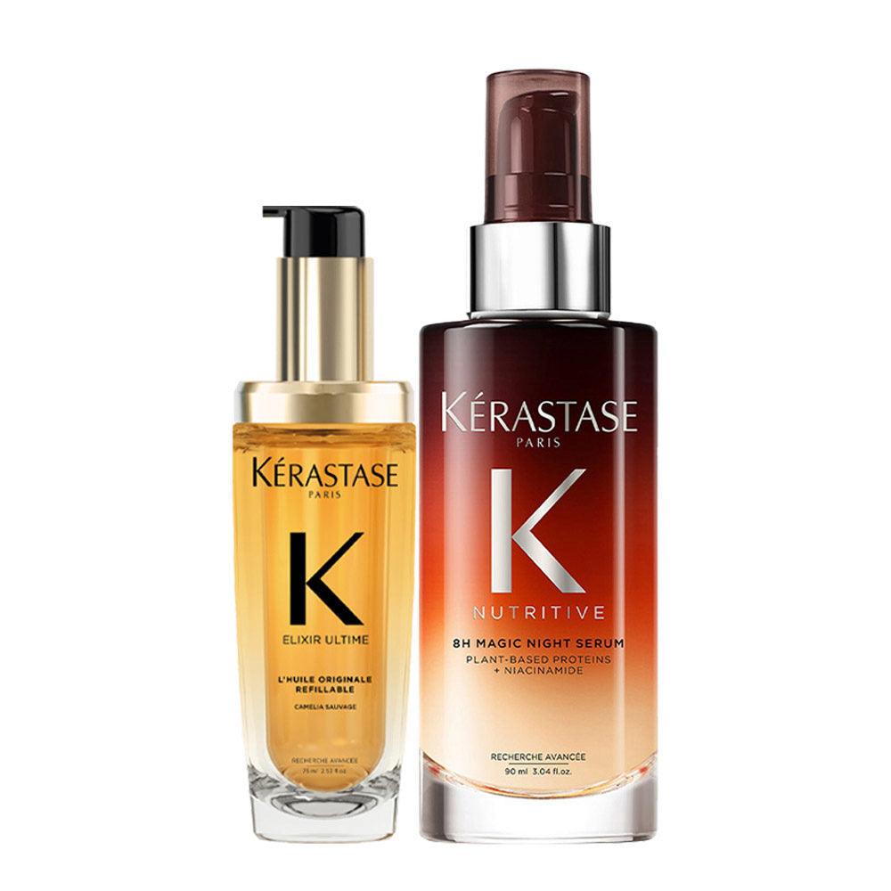 Kerastase Elixir Ultime & Nutritive: L'Huile Originale 75ml, Night Serum 90ml