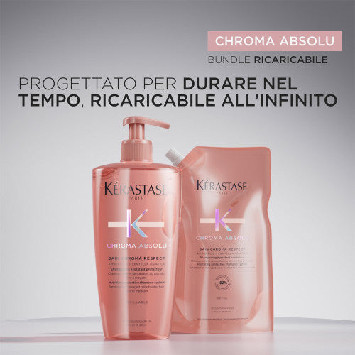 Kerastase Chroma Absolu Bain Shampoo Ricarica Eco-compatibile per Capelli Colorati