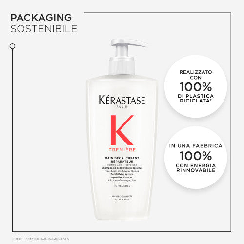Kérastase Première Bain: Shampoo Ristrutturante Decalcificante per Capelli Danneggiati, 500ml