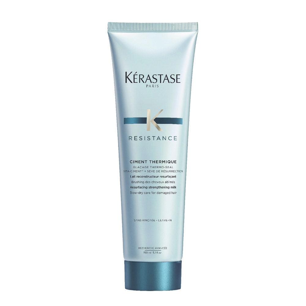Kerastase Resistance Set: Shampoo, Balsamo, Termoprotettore per Capelli Danneggiati