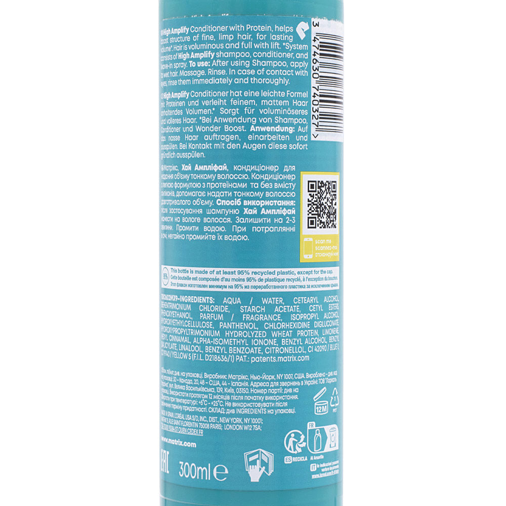 Matrix High Amplify Balsamo Volumizzante Proteico per Capelli Fini - 300ml