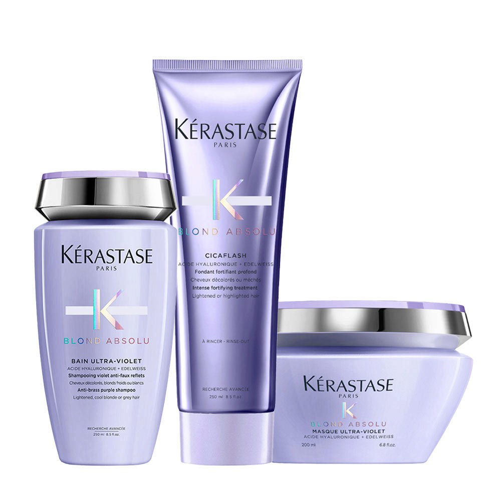 Kerastase Blond Absolu Kit: Ultra Violet Shampoo, Conditioner & Mask