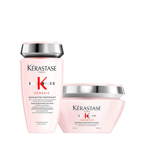 Kérastase Genesis Kit: Shampoo Fortificante Hydra + Siero Anti-Caduta
