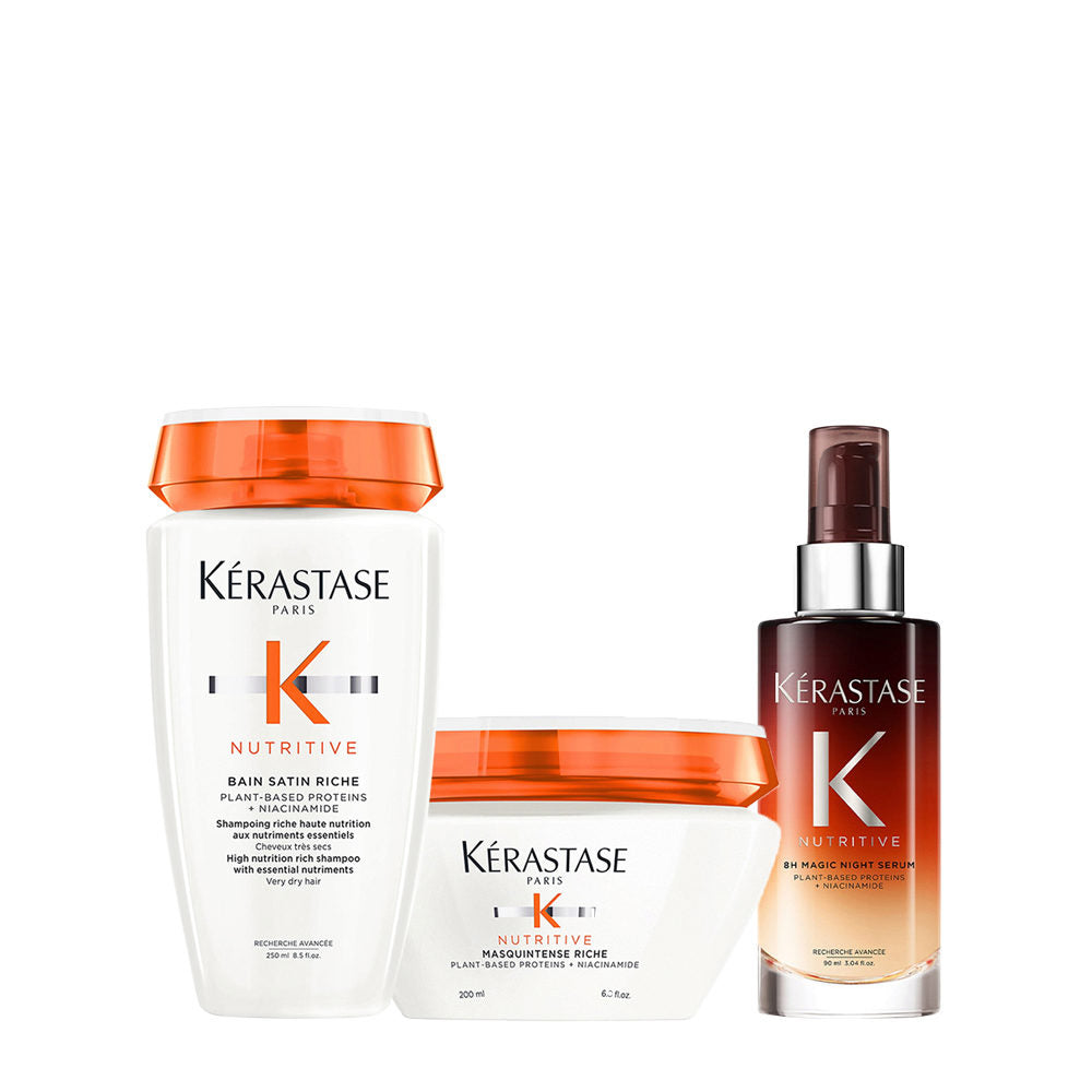 Kerastase Nutritive: Shampoo, Maschera, Siero Notte per Capelli Secchi