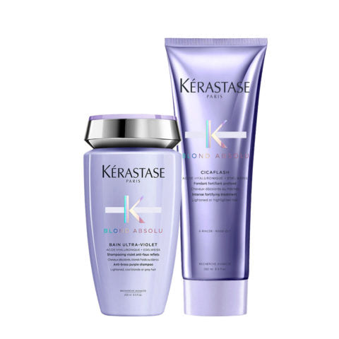 Kerastase Blond Absolu Kit: Shampoo, Maschera e Siero per Capelli Biondi
