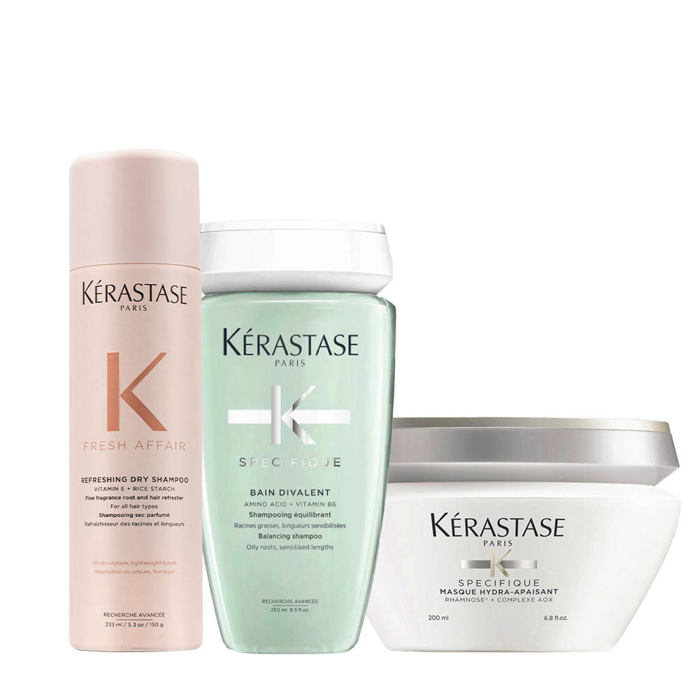 Kerastase Fresh Affair Set: Dry Shampoo, Bain Divalent & Masque