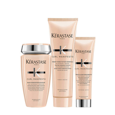 Kerastase Curl Manifesto Set Idratazione Capelli Ricci: Shampoo, Maschera, Crema, Gel