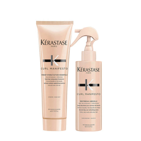 Kerastase Curl Manifesto Set Idratazione Capelli Ricci: Shampoo, Maschera, Crema, Gel
