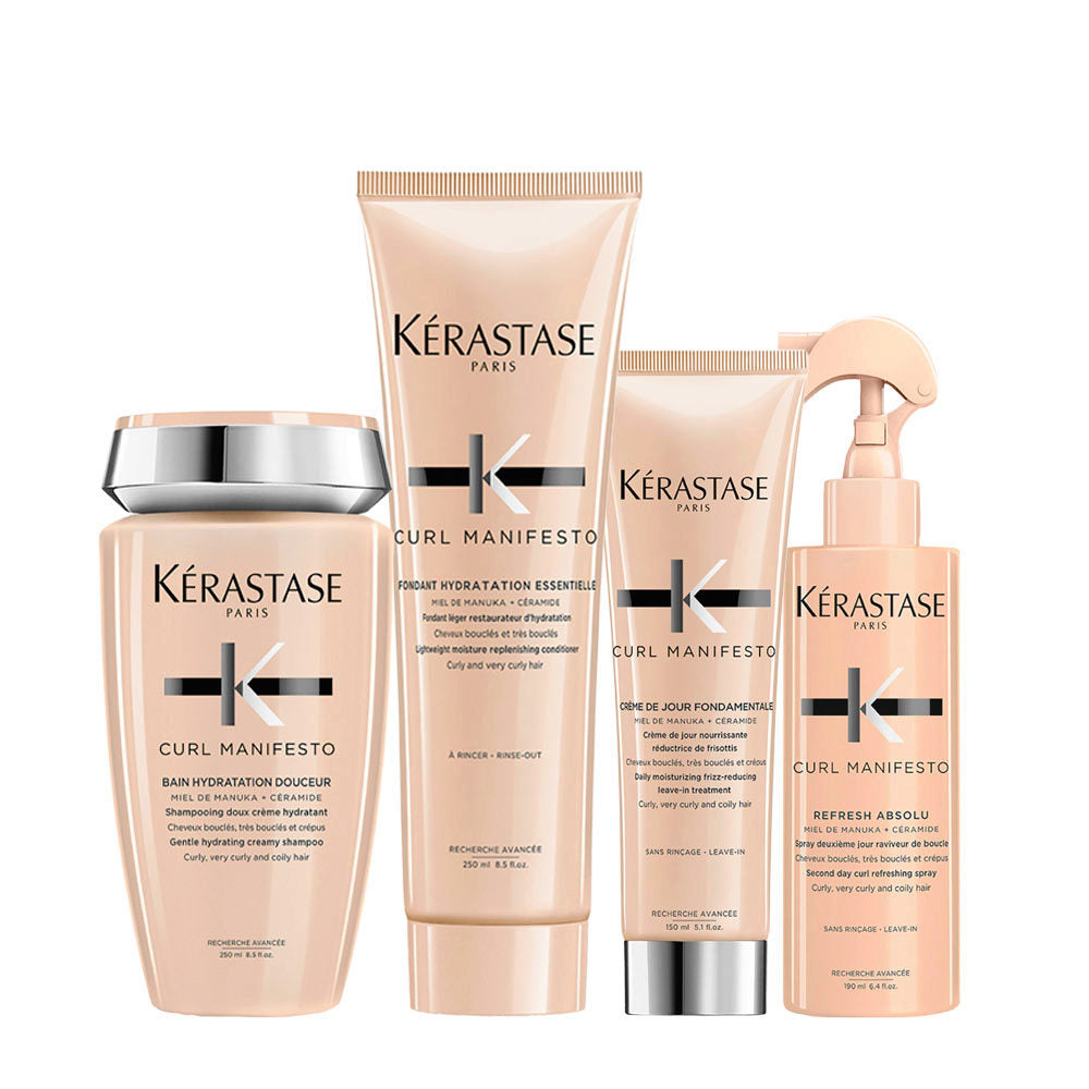Kerastase Curl Manifesto Kit Capelli Ricci: Shampoo, Balsamo, Crema, Spray