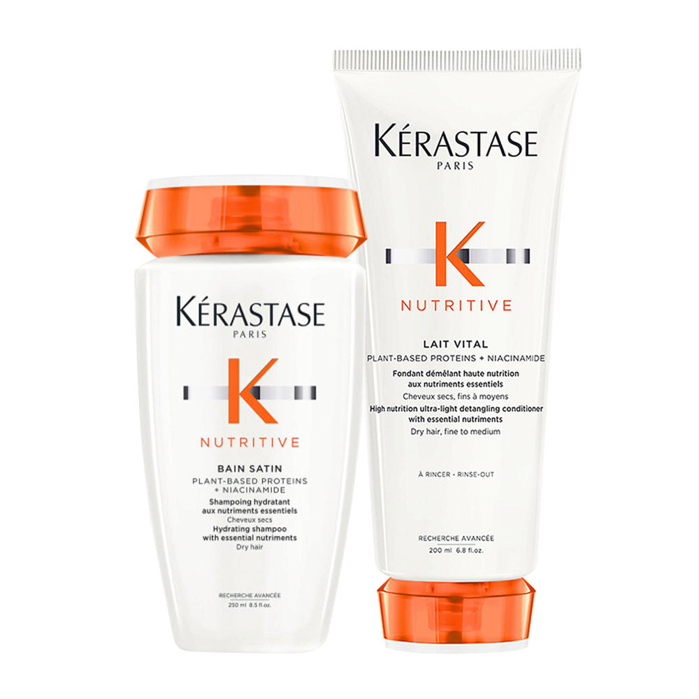 Kerastase Nutritive Set Capelli Secchi: Shampoo Satin 1, Latte Vitale