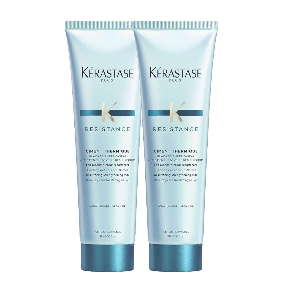 Kerastase Resistance Ciment Thermique: Crema termoprotettiva per capelli danneggiati (2x150ml)