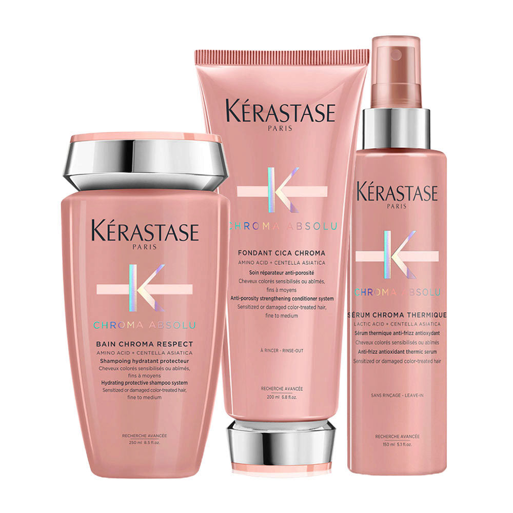 Kerastase Chroma Absolu: Shampoo, Balsamo Cica & Siero Termico Protettivo