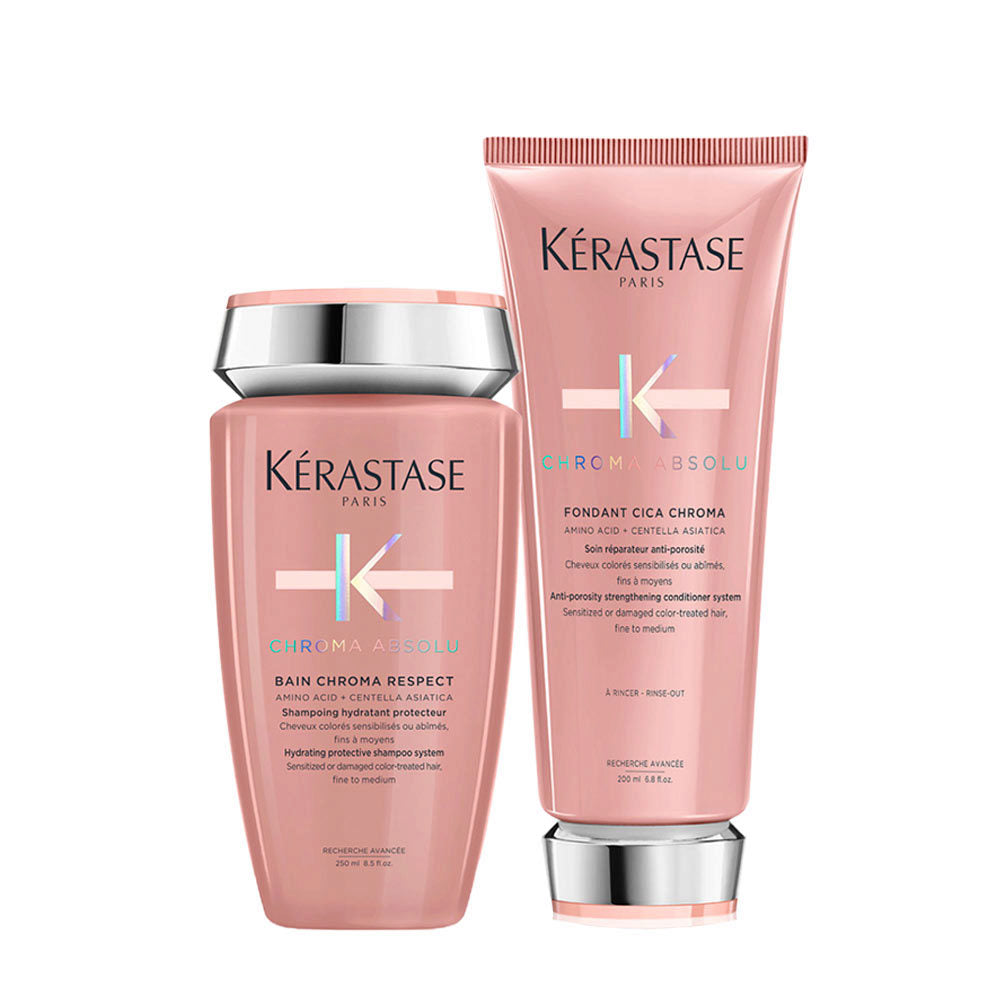 Kérastase Chroma Absolu: Shampoo Rispetto + Balsamo Cica per Capelli Fini