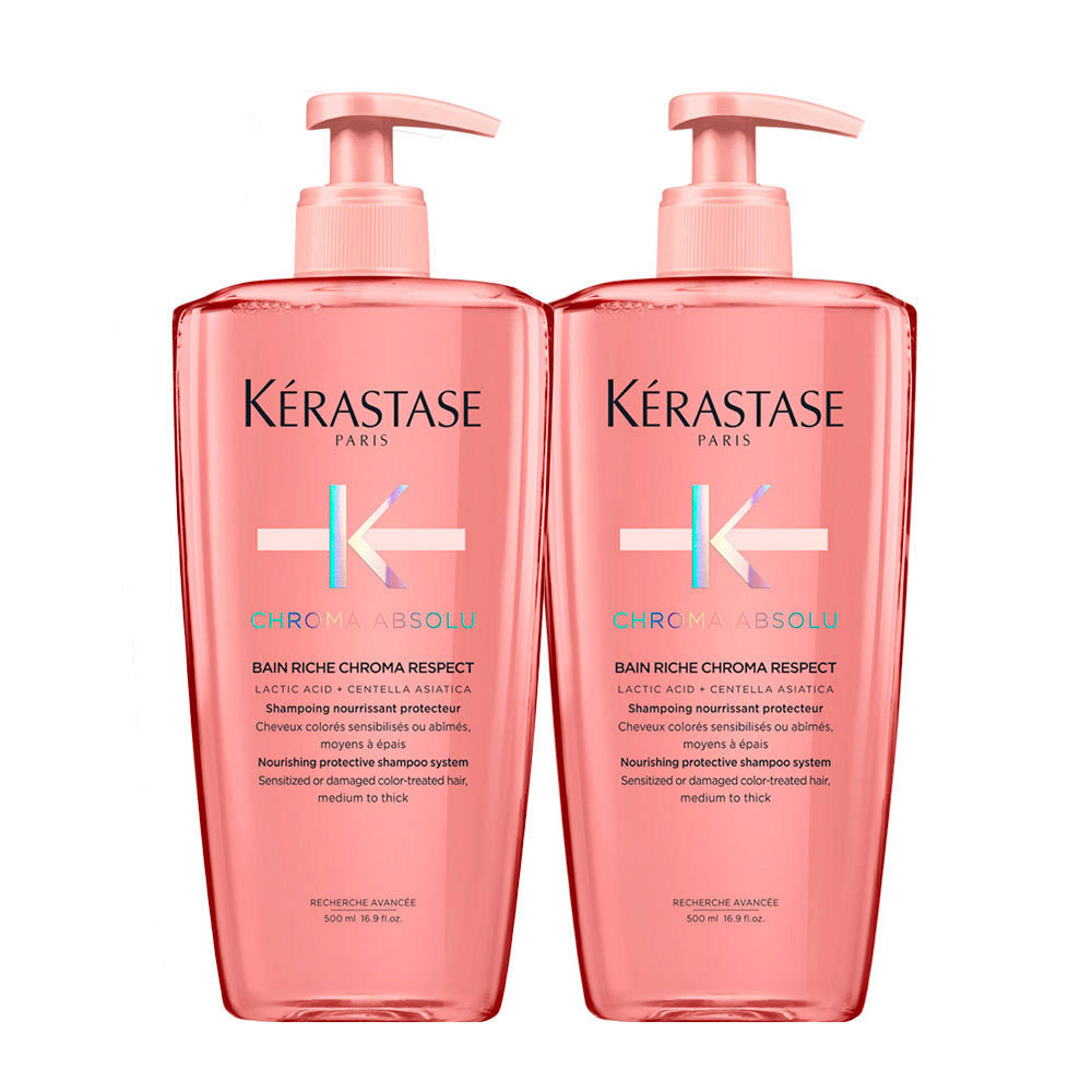 Kerastase Chroma Absolu Bain Riche Shampoo 500ml x 2