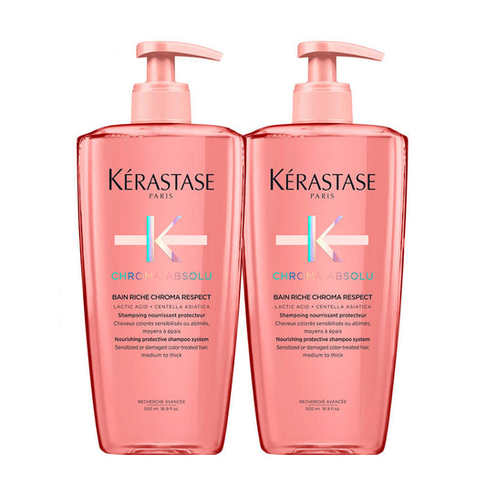 Kerastase Chroma Absolu Bain Riche Shampoo 500ml x 2