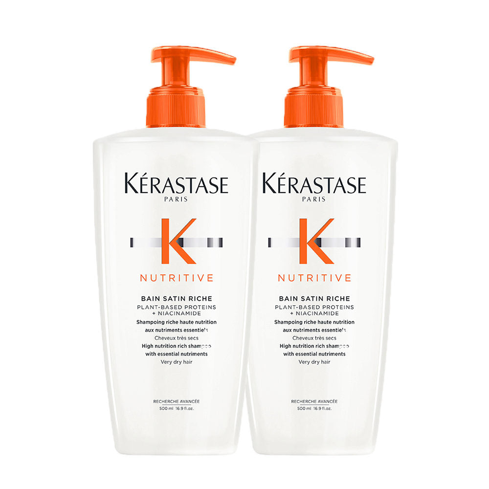 Kerastase Nutritive Bain Satin Rich Shampoo Doppia Confezione 500ml