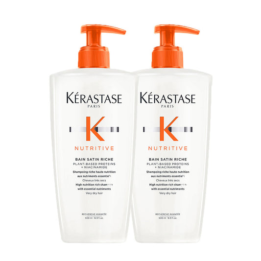 Kerastase Nutritive Bain Satin Rich Shampoo Doppia Confezione 500ml