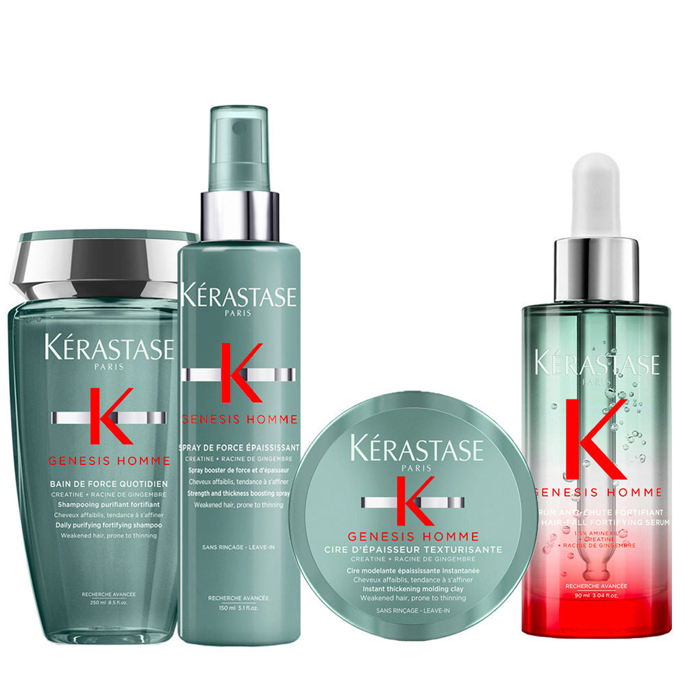 Kerastase Genesis Homme: Bain, Spray, Serum & Wax Set | Hair Growth