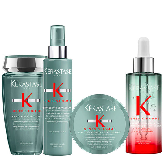 Kerastase Genesis Homme: Bain, Spray, Serum & Wax Set | Hair Growth