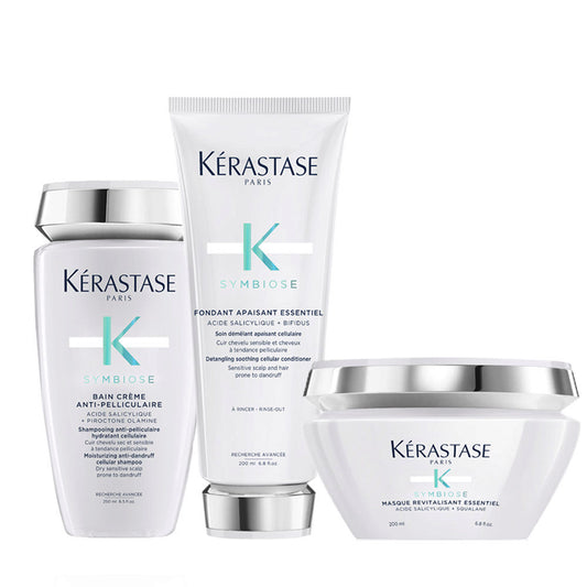 Kerastase Symbiose Shampoo, Balsamo & Maschera Antiforfora Cute Sensibile