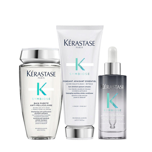 Kerastase Symbiose Set Shampoo Purificante, Balsamo Lenitivo e Siero Notte