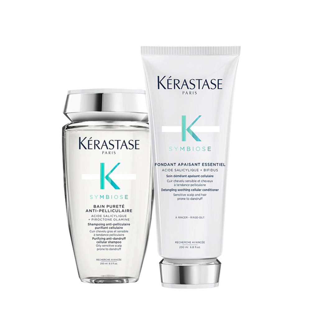 Kerastase Symbiose: Shampoo Purificante Anti-Forfora & Balsamo Lenitivo per Cute Sensibile