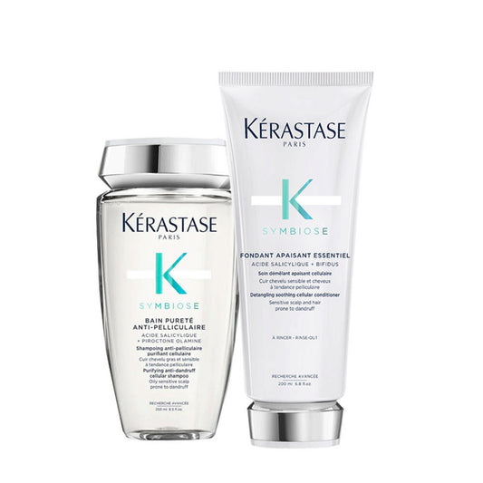 Kerastase Symbiose: Shampoo Purificante Anti-Forfora & Balsamo Lenitivo per Cute Sensibile