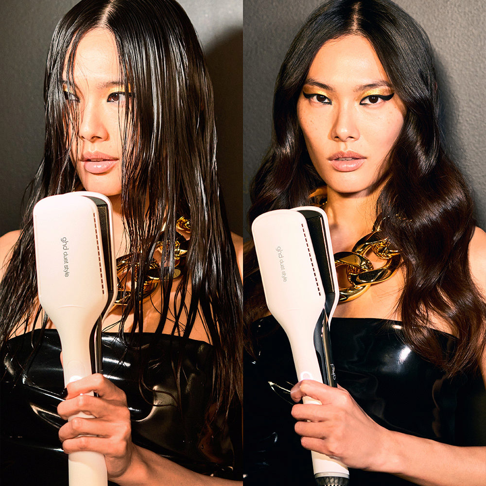 ghd Duet Style Bianca: Piastra ad Aria Calda 2-in-1 per Capelli
