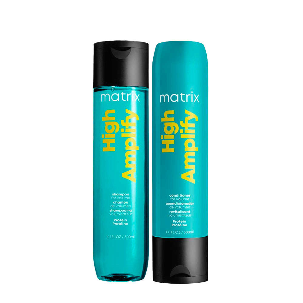 Matrix High Amplify Shampoo e Balsamo, Kit Proteine per Volume Capelli Fini
