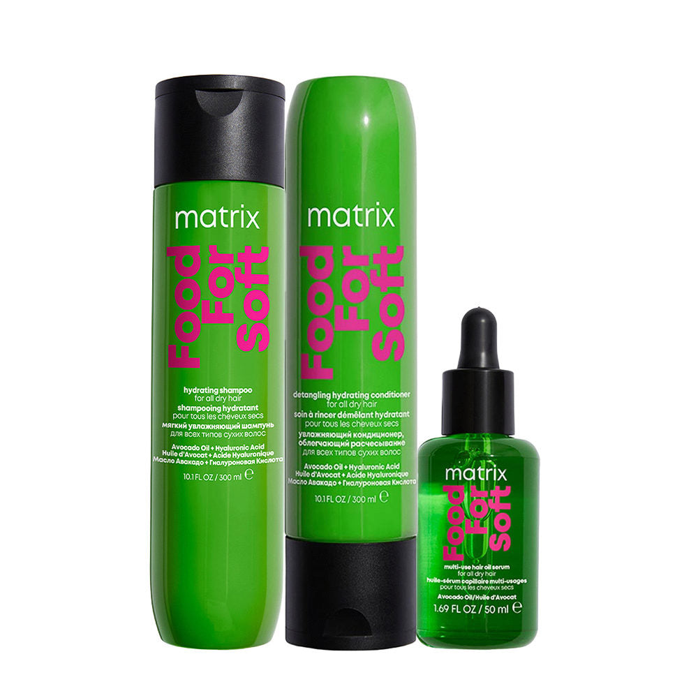 Matrix Food For Soft Kit Shampoo, Balsamo e Olio per Capelli Secchi