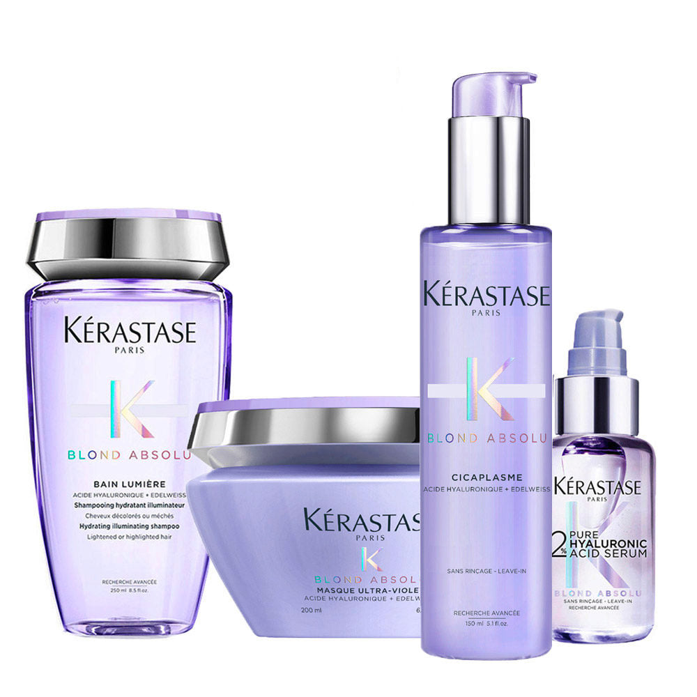 Kerastase Blond Absolu Kit: Shampoo, Maschera, Termoprotettore e Siero