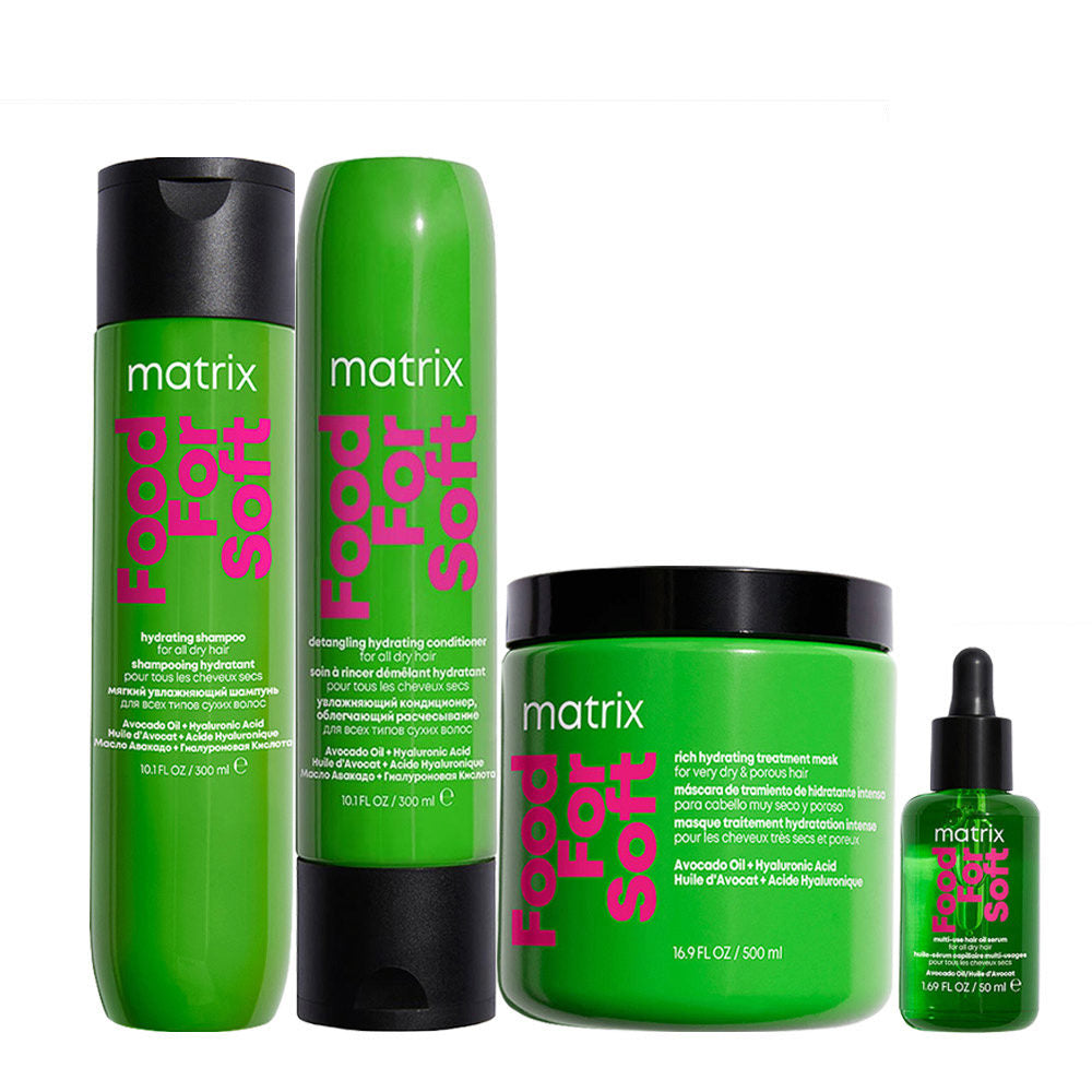 Matrix Food For Soft Kit Capelli Secchi: Shampoo, Balsamo, Maschera e Olio