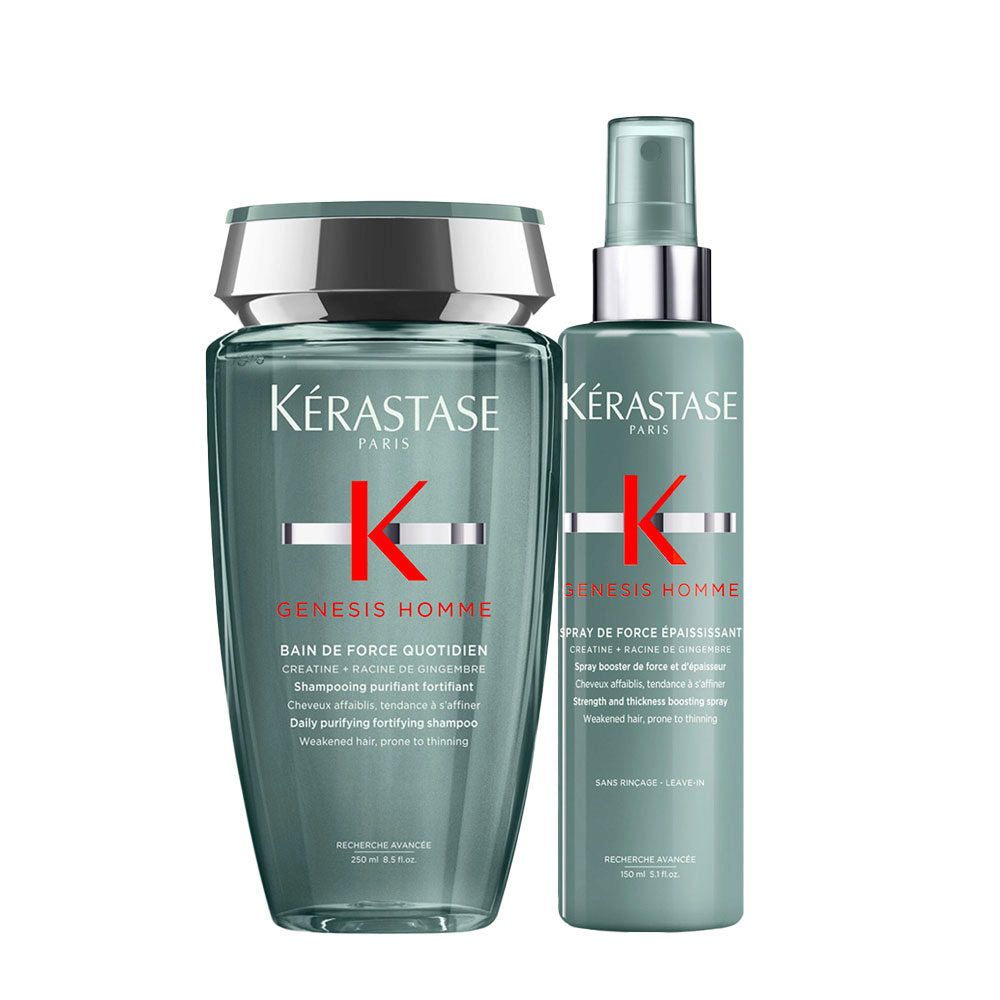 Kerastase Genesis Homme Bain, Spray Rinforzante Quotidiano per Capelli Uomo