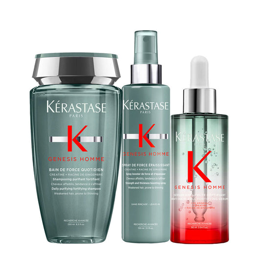 Kerastase Genesis Homme Kit Quotidiano Forza: Shampoo, Spray, Siero