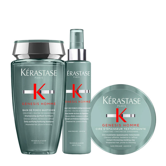 Kerastase Genesis Homme: shampoo, spray e cera texturizzante per capelli