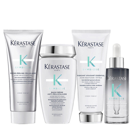 Kerastase Symbiose Kit Esfoliante Cute: Micro-Peeling, Shampoo, Fondant e Siero