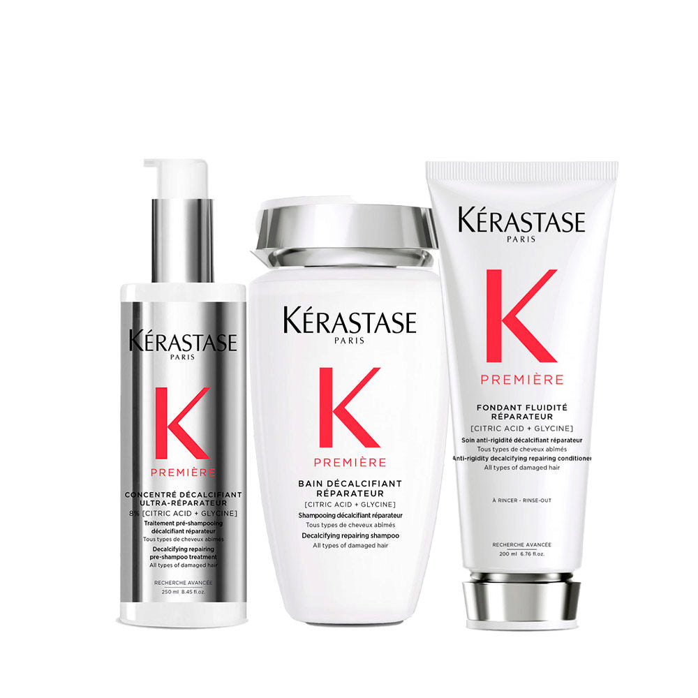 Kerastase Première Kit Decalcificante Riparatore Capelli Danneggiati 3x250ml