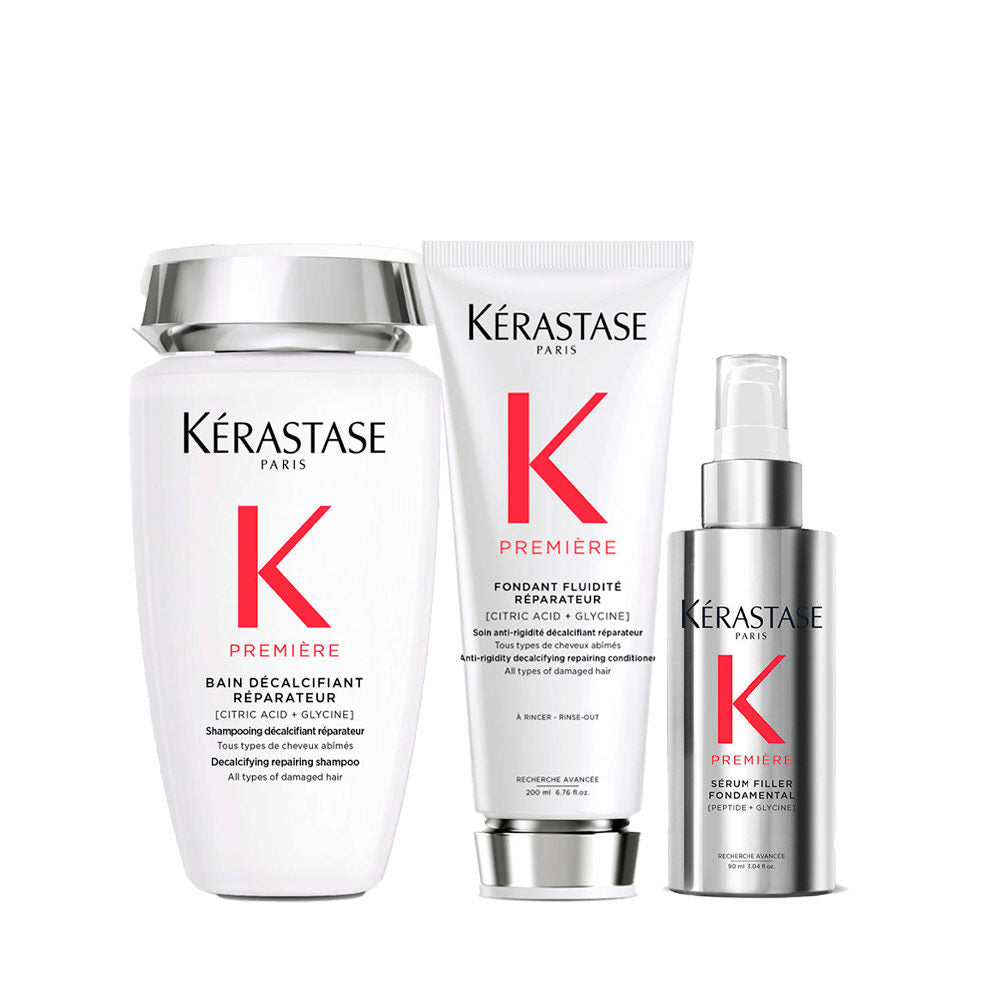 Kerastase Première: Shampoo, Balsamo, Siero Riparatore Decalcificante