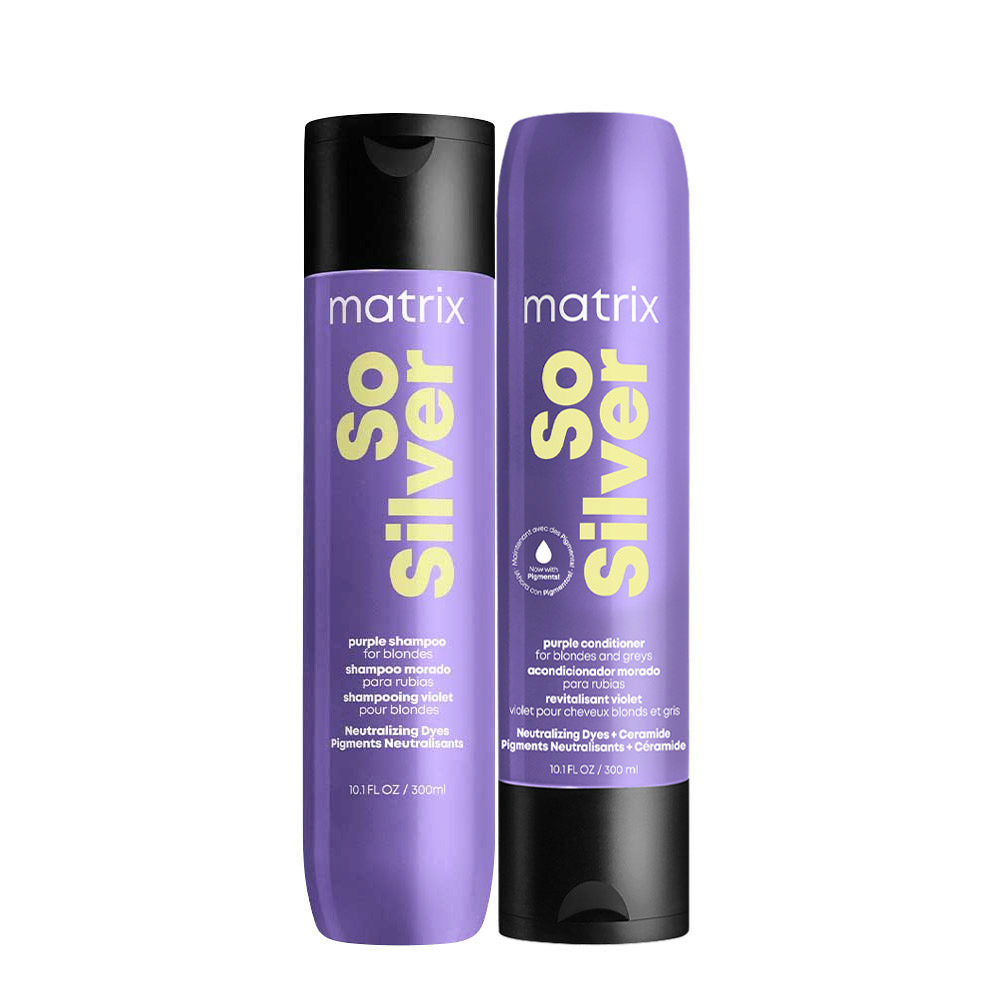 Matrix So Silver Shampoo e Balsamo Capelli Biondi Platino e Grigi