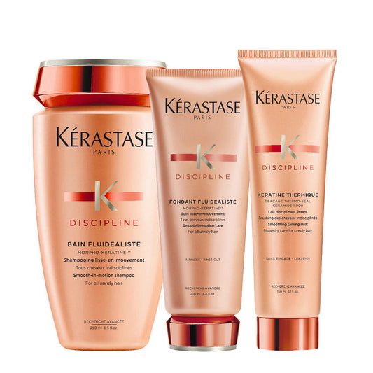 Kerastase Discipline Set: Bain Fluidealiste, Fondant, Thermique