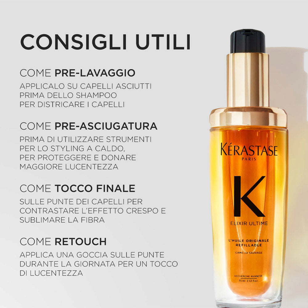 Kerastase Elixir Ultime: Olio Idratante e Anti-Crespo per Capelli Brillanti