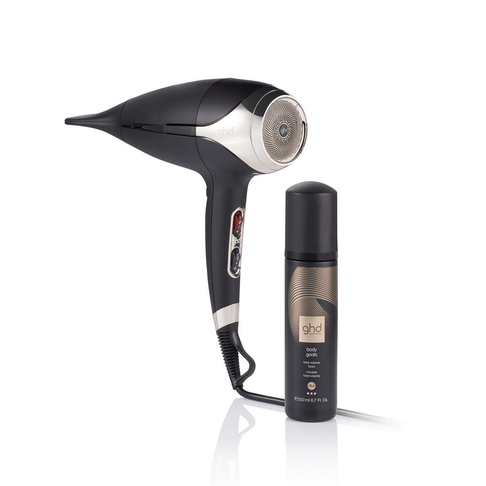 ghd Helios Asciugacapelli Professionale Nero: Asciugatura Rapida, Lucentezza Ottimale