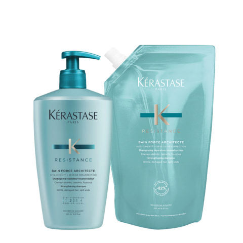 Kerastase Gloss Absolu Bain 500ml + Refill 500ml Shampoo Idratante