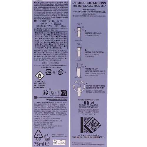 Kerastase Blond Absolu L'Huile Cicagloss Refill 75ml Olio per Capelli Biondi