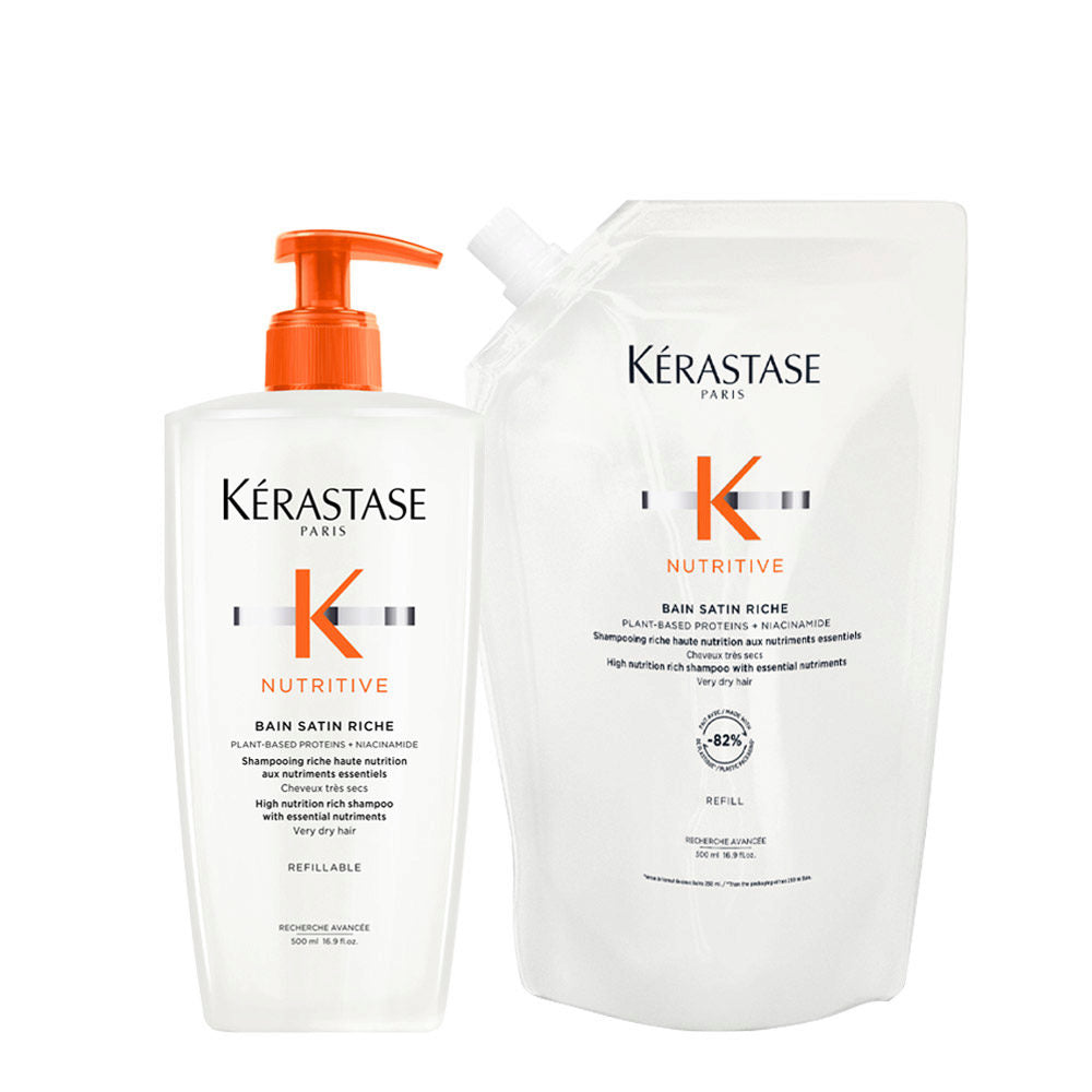 Kerastase Nutritive Bain Satin Riche Shampoo + Refill 500ml