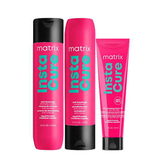 Matrix Instacure Kit Capelli: Shampoo, Balsamo, Leave-In, Protezione Rottura