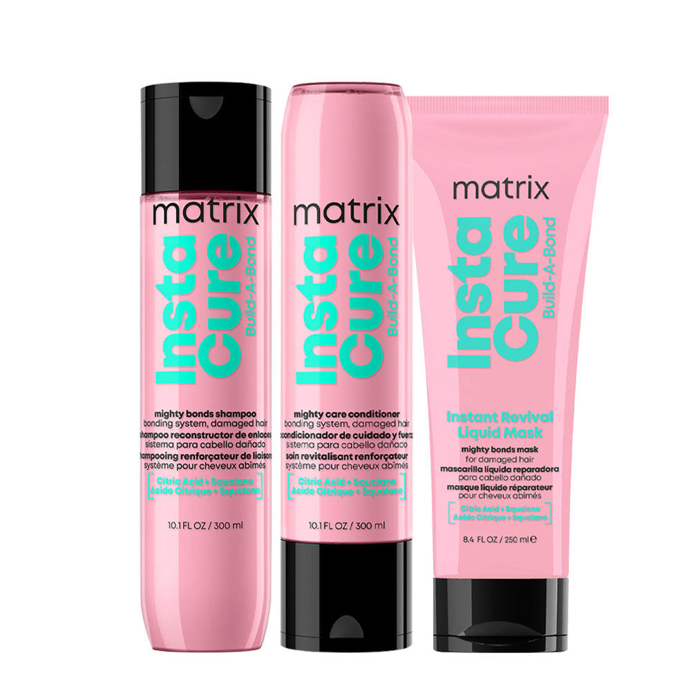 Matrix Instacure Build-A-Bond: Shampoo, Balsamo e Maschera per Capelli Danneggiati